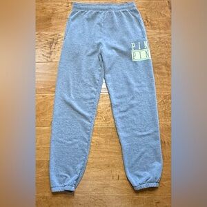PINK Victoria’s Secret Gray Logo Sweatpants Small Jogger Lounge Pants